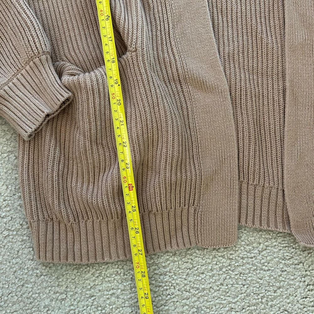 Quince 100% Organic Cotton Oversized Cardigan in Camel - Picture 9 of 11